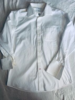 Daniel Cremieux White Pinstripe Dress Shirt